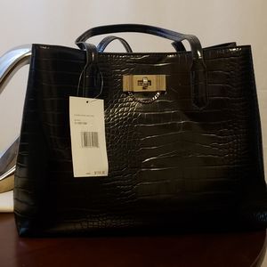 Betsey Johnson Black Chain Gang Satchel